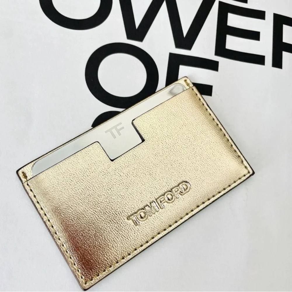 Tom Ford Pocket Mirror With‎ Card Case Gold
